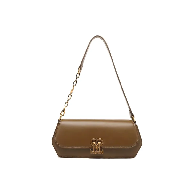 BUHOWE Polyurethane Shoulder Bag Women's Brown-1