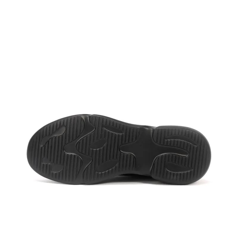 MYFULER Wear Resistant Low Top Casual Shoes Men's Black-4