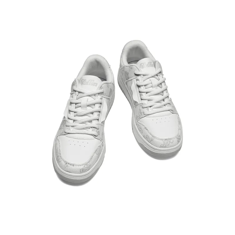 TCELLARS Cushioning, Abrasion Resistant, Height Increasing Low Top Skateboard Shoes Unisex Panda White-40