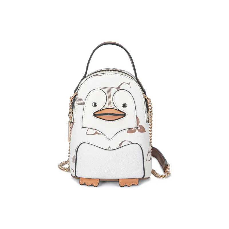 TUCANO PU Patch PVC Cell Phone Pouch Women's Black/White-5