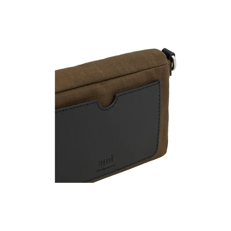 AMIPARIS Polyester Shoulder Bag Crossbody Bag Unisex Black Olive-3