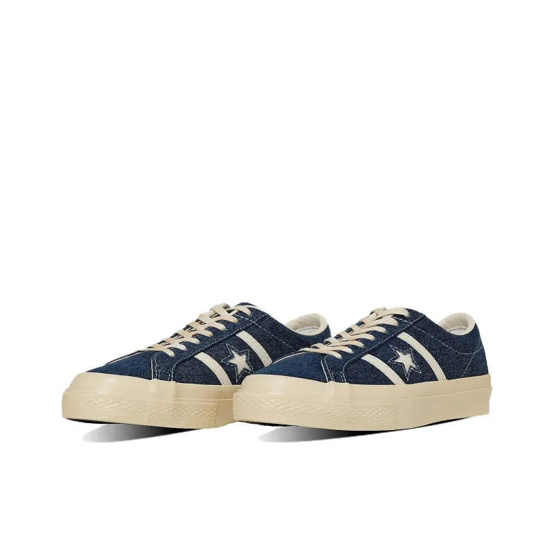 Converse Star&Bars Anti Slip Wear Resistant Low Top Canvas Shoes Unisex Blue-2