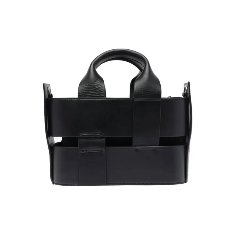 Vic Matie Calfskin Shoulder Bag, Crossbody Bag, Handbag Women's Black-2