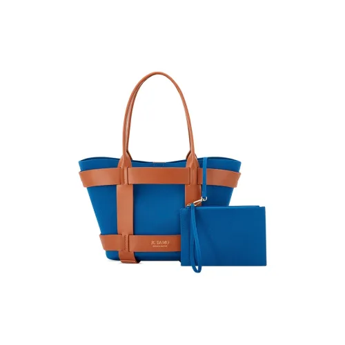 JC DAMO PU Shoulder Bag Women's Fresh Beef Blue/Soy Milk Color/Pine Green
