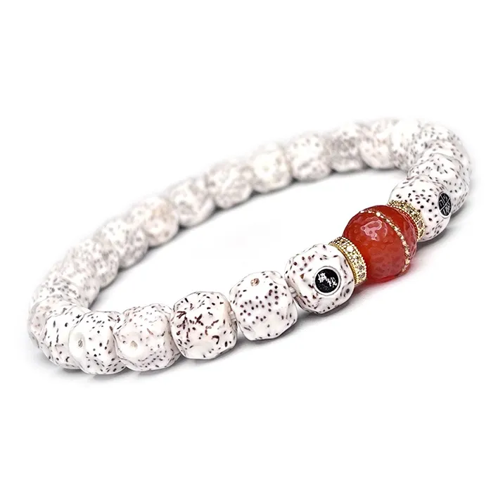 MOUNTAINS AND MANS Star Moon Bodhi Seeds New Chinese Style Good Luck Beaded Bracelet Unisex-3