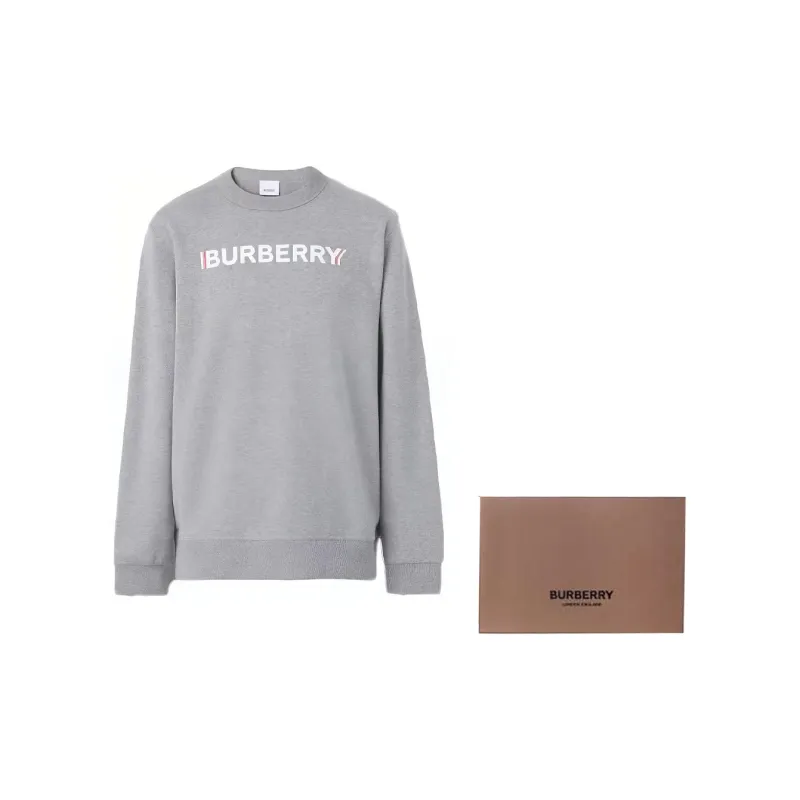 Burberry Logo Print Cotton Sweatshirt-6