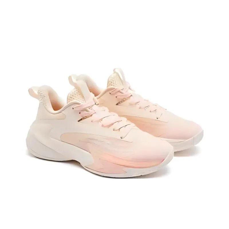 QIAODAN Slip Resistant Low Top Basketball Shoes Women's Pink-2