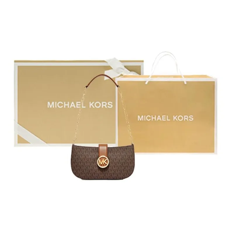 MICHAEL KORS Artificial Leather Shoulder Bag Small Size Women's Dark Brown-6