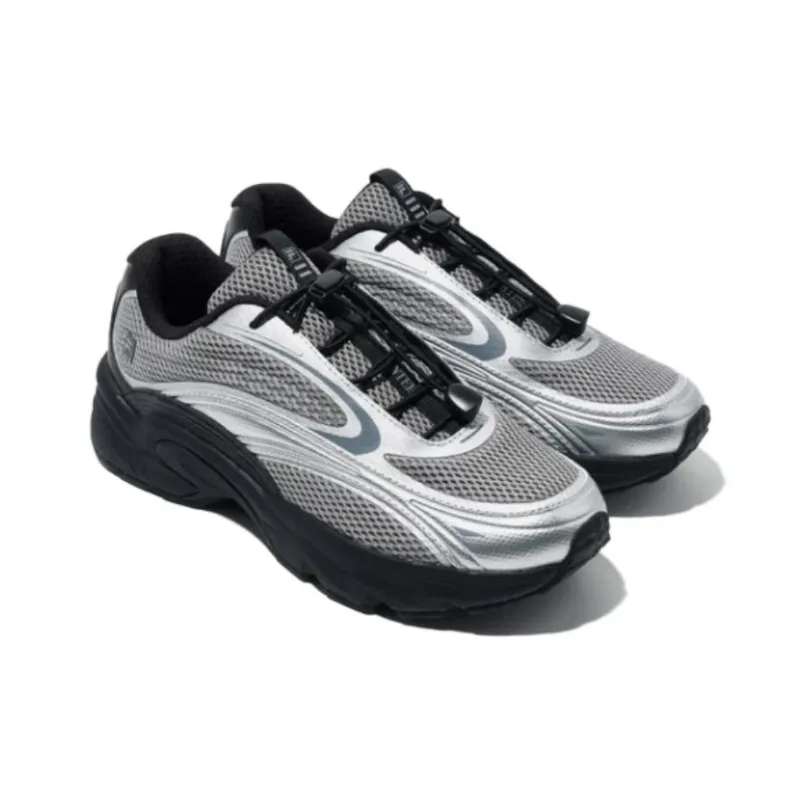 FILA PANTERA Anti Slip Wear Resistant Low Top Casual Shoes Unisex Black Silver-2