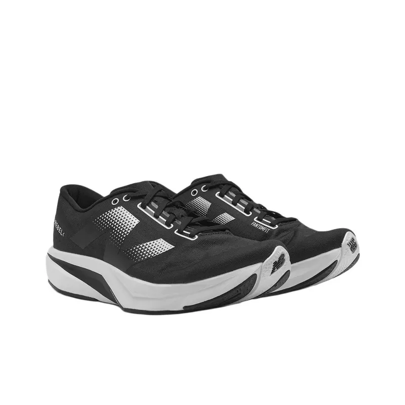 New Balance Rebel V4 Anti Slip Wear Resistant Low Top Training Running Shoes Men's Black White 2E Width-2