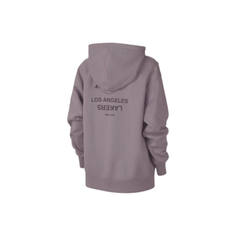 JORDAN Los Angeles Lakers Flight Fleece Women's JORDAN Nba Satin Lined Pullover Hoodie-1
