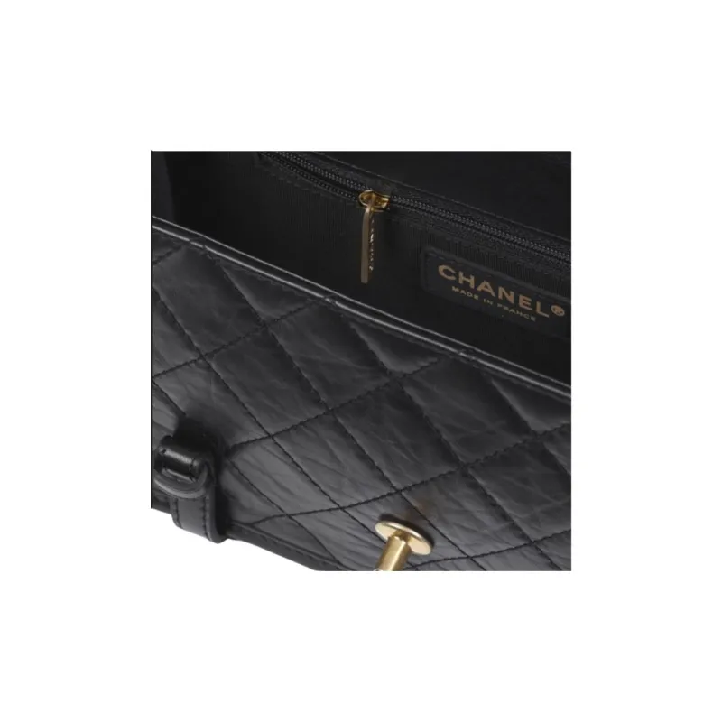 CHANEL Calfskin Cell Phone Pouch, Coin Purse, Shoulder Bag, Crossbody Bag, Handbag Women's Black White-3