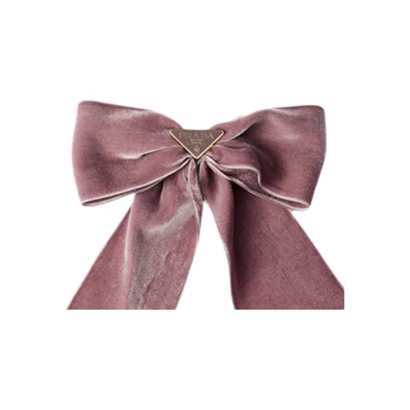 PRADA Metal Enamel Hair Clips Women's Pink-2