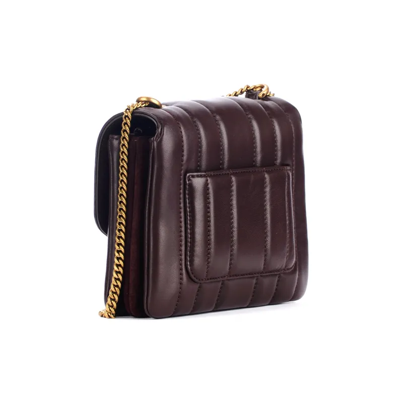 TORY BURCH Leather Shoulder Bag Crossbody Bag Women's Brown-3