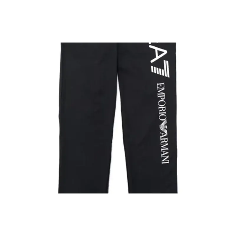 EMPORIO ARMANI EA7 SS23 Knitted Sports Pants Men's Black-2