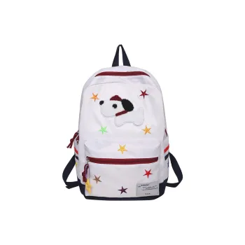 Kaka Tree Nylon Backpack Large Size Unisex Polka Dot Black/Polka Dot Light Yellow/Polka Dot White