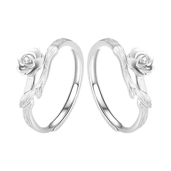 CLARKIA FLOWER 999 Fine Silver Rings Women's