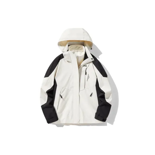 Jeep Water Resistant Windproof Breathable Wear Resistant Warm Windbreaker Jacket Unisex