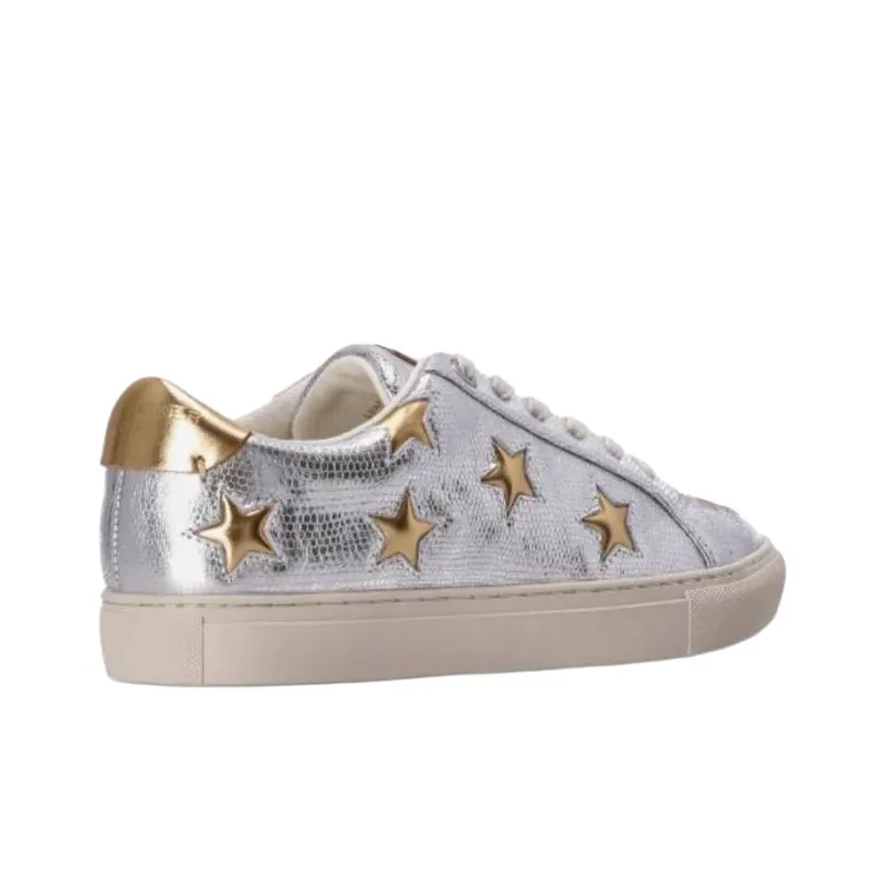 Kurt Geiger London Lane Star Low-Top Skateboard Shoes Women's Silver-3