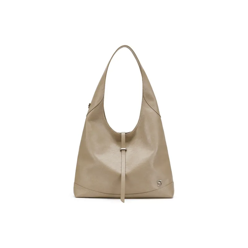 MCMIKO Artificial Leather Shoulder Bag Women's Lava Brown/Thin Shell Gray-5