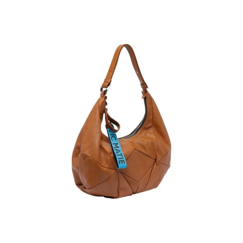 Vic Matie Calfskin Shoulder Bag Women's Brown-1