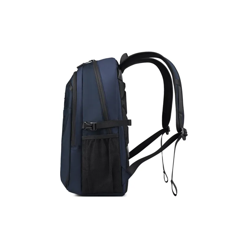 EDISON New Nylon Backpack Regular Unisex Black/Blue-8