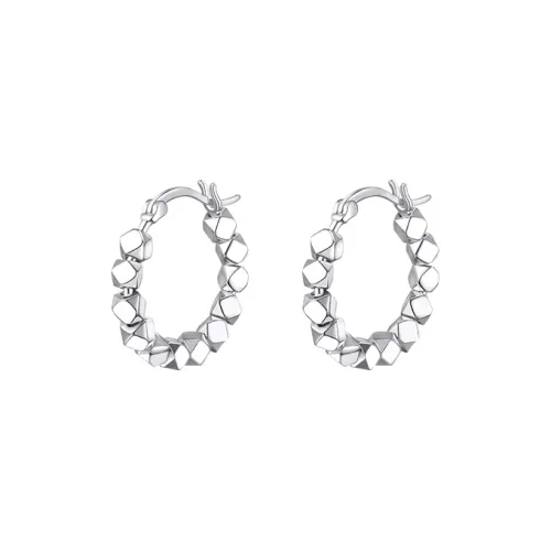 Old Qingyun Silver Building Sterling Silver 990 Earrings Women's