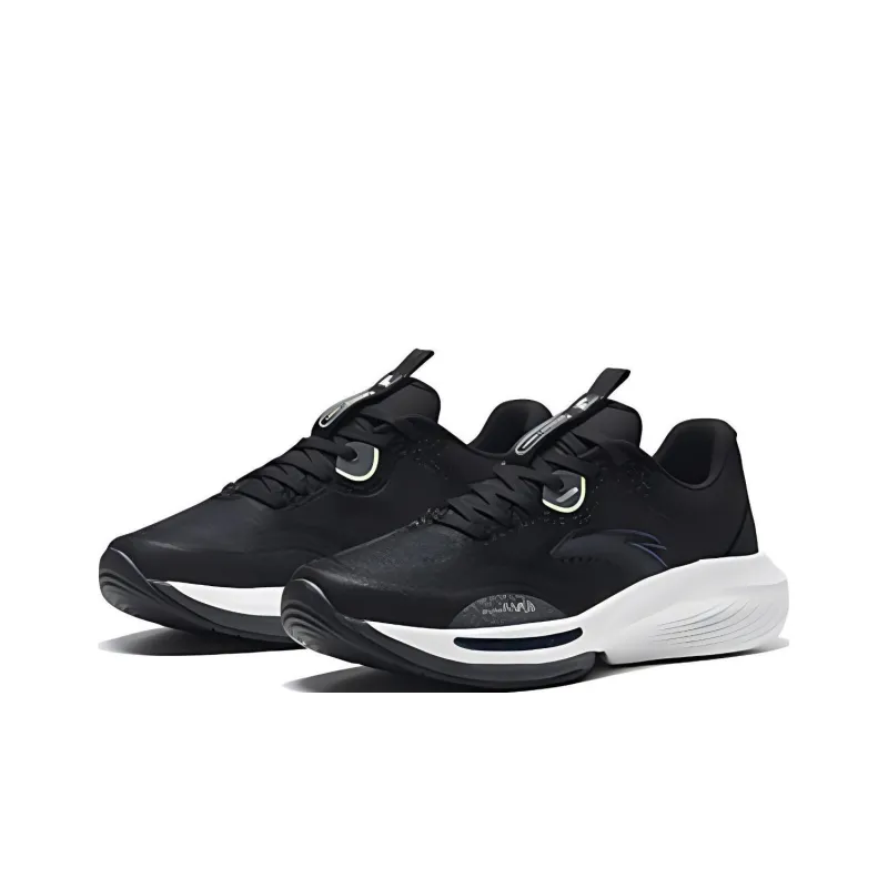Anta Variety Training Collection Linghui Anti Slip Wear Resistant Low Top Training Shoes Men's Black White-0