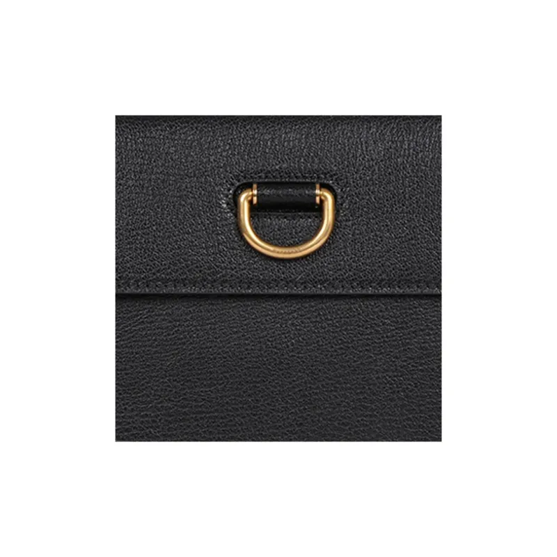 Burberry Leather Storage Bag Clutches Women's Black-3