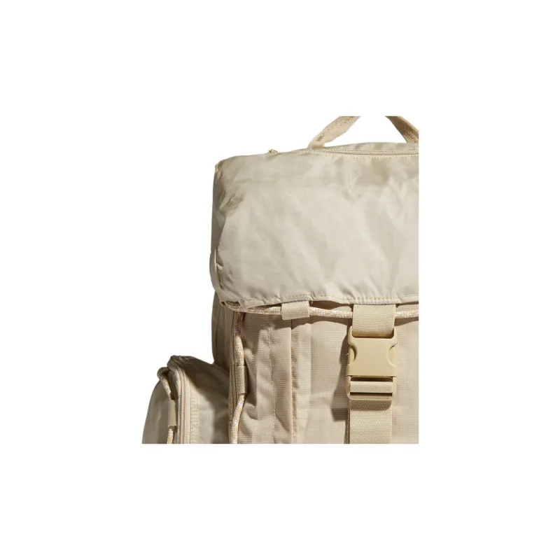Adidas Originals Recycled Polyester Backpack Regular Unisex Grassland Brown & White & Black-4