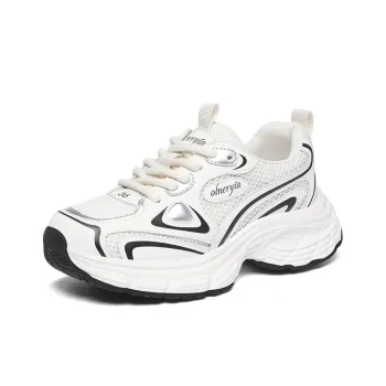 Golden Silk Rabbit Low Top Chunky Sneakers Women's