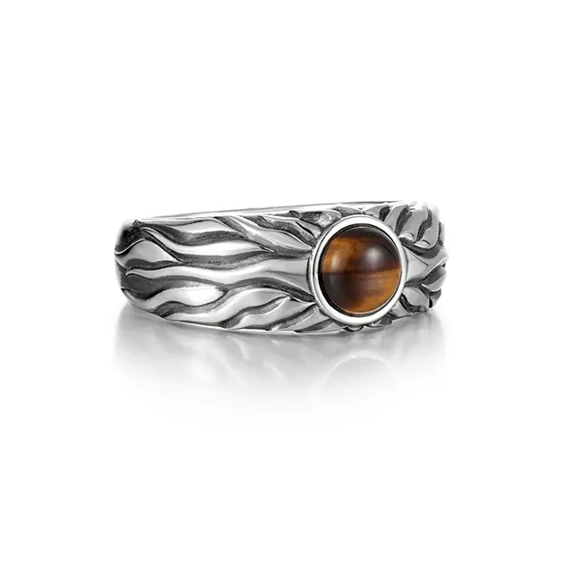 IDEAGEMER 925 Sterling Silver Rings Men's-1