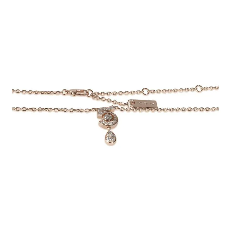 CHANEL 18kt Rose Gold Nº 5 Diamond Necklace-2