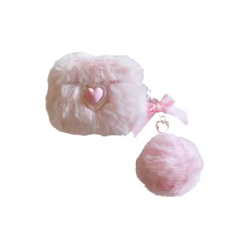 BYZ Compatible With AirPods 1/2/3/4/Pro/Pro2 TPU Plush Small Heart Apple Headphone Case