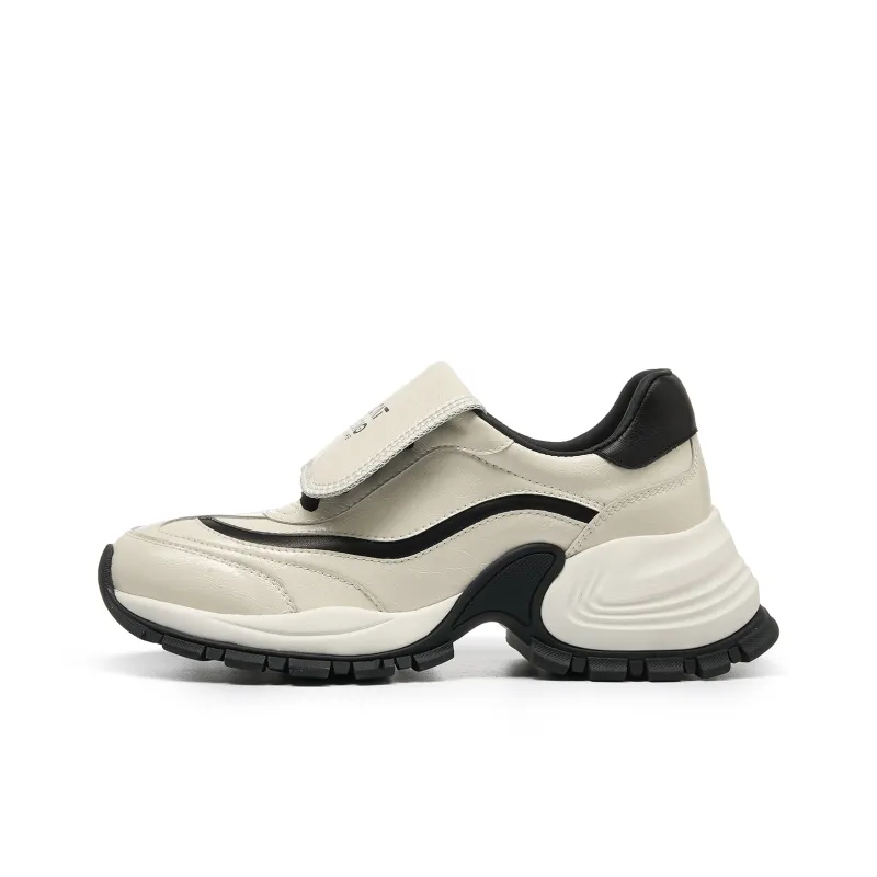 LEECAT STUDIO Cushioning Height Increasing Wear-Resistant Slip-Resistant Low-Top Chunky Sneakers Women's-0