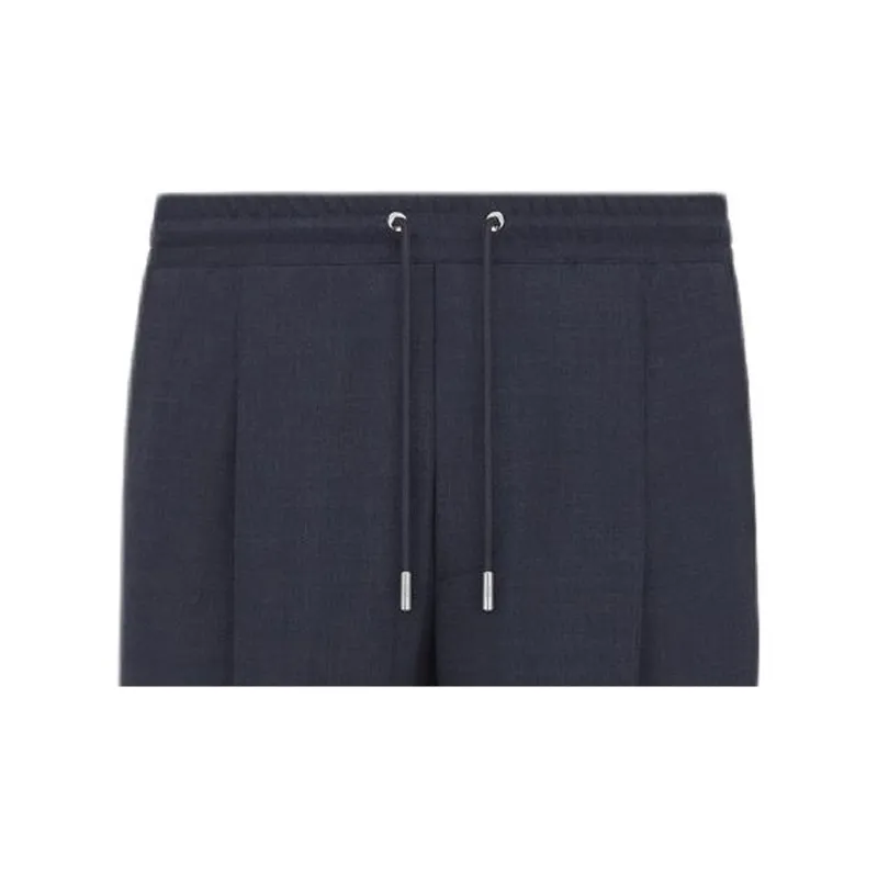 DIOR Knitted Sports Pants Men's Blue-2
