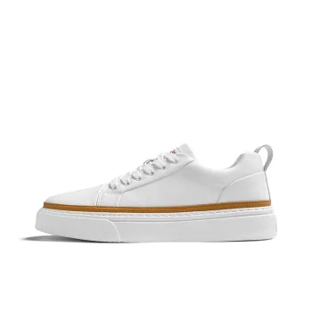 CARTELO Non-slip Lightweight Low-Top Skateboard Shoes Men's White