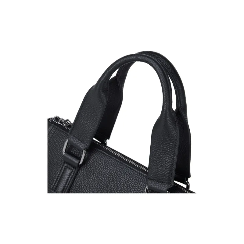 ROBERTA DI CAMERINO Cow Leather Briefcase Medium Size Men's Black-4