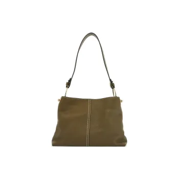 Strathberry Calfskin Shoulder Bag Women's Olive Green