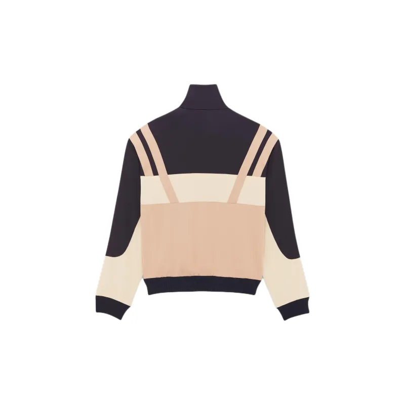 SAINT LAURENT Panelled High Neck Zipped Bomber Jacket-1