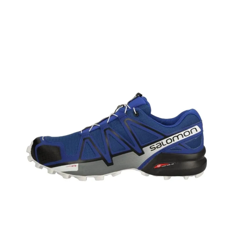 SALOMON Speedcross 4 Anti Slip Wear Resistant Low Top Trekking Shoes Men's Blue-0