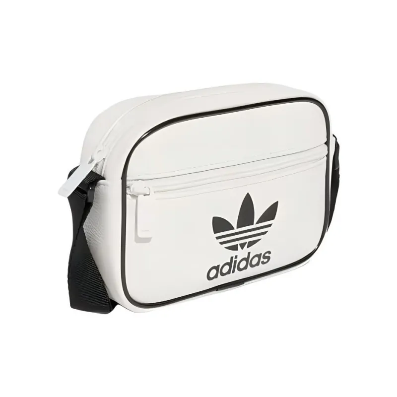 Adidas Polyurethane Shoulder Bag Crossbody Bag Mini Unisex White & Black-1