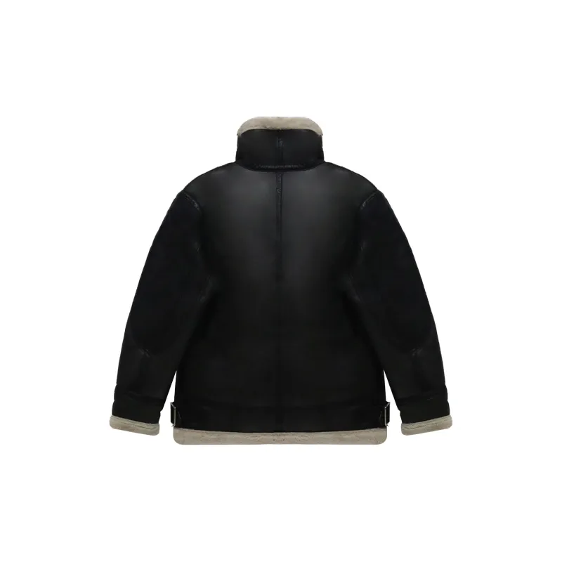 WILD LEADER Leather Jacket Unisex Coffee-3