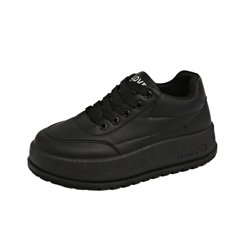 REIHUNG Slip Resistant Waterproof Abrasion Resistant Height Increasing Low Top Skateboard Shoes Women's-12