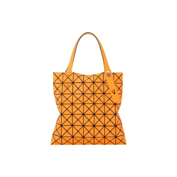 ISSEY MIYAKE Prism Polyester Tote Bag, Shopping Bag, Handbag, Shoulder Bag Women's Coral Orange