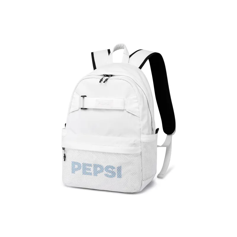 Pepsi Nylon Backpack Laptop Bag Backpack Regular Unisex White/Black-1