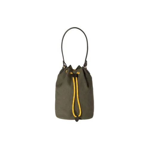 MIU MIU Cotton Bucket house Bag Handbag Women's Olive Green