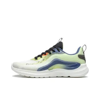 XTEP Shock Absorbers Slip Resistant, Abrasion Resistant, Breathable Low Top Running Shoes Men's Green Purple Blue