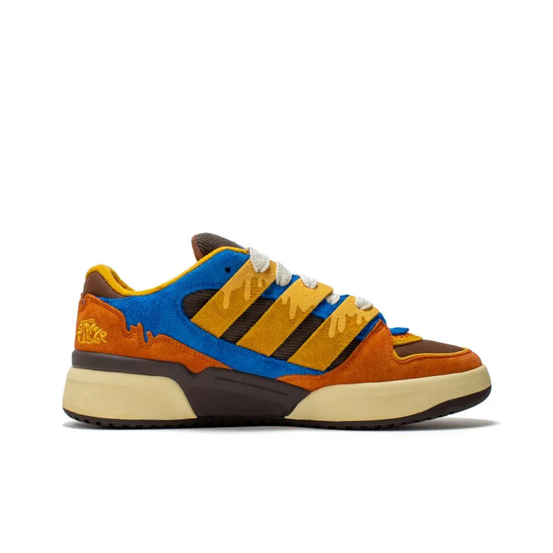 Adidas Originals FORUM Anti-Slip Wear-Resistant Low-Top Skateboard Shoes Unisex Brown Blue-1