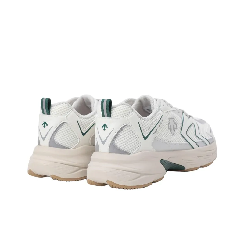 DESCENTE Dimarathon V2 Anti Slip Wear Resistant Low Top Running Shoes Unisex White Green-2